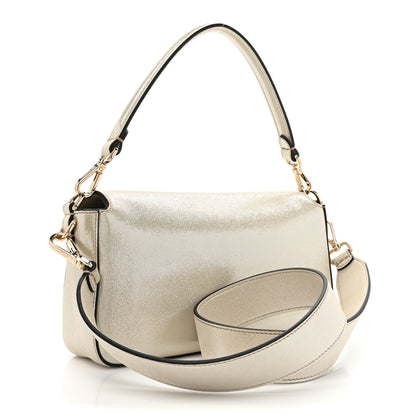 Fendi Metallic Lurex Crystal Re-Edition Baguette Gold 3 of 8
