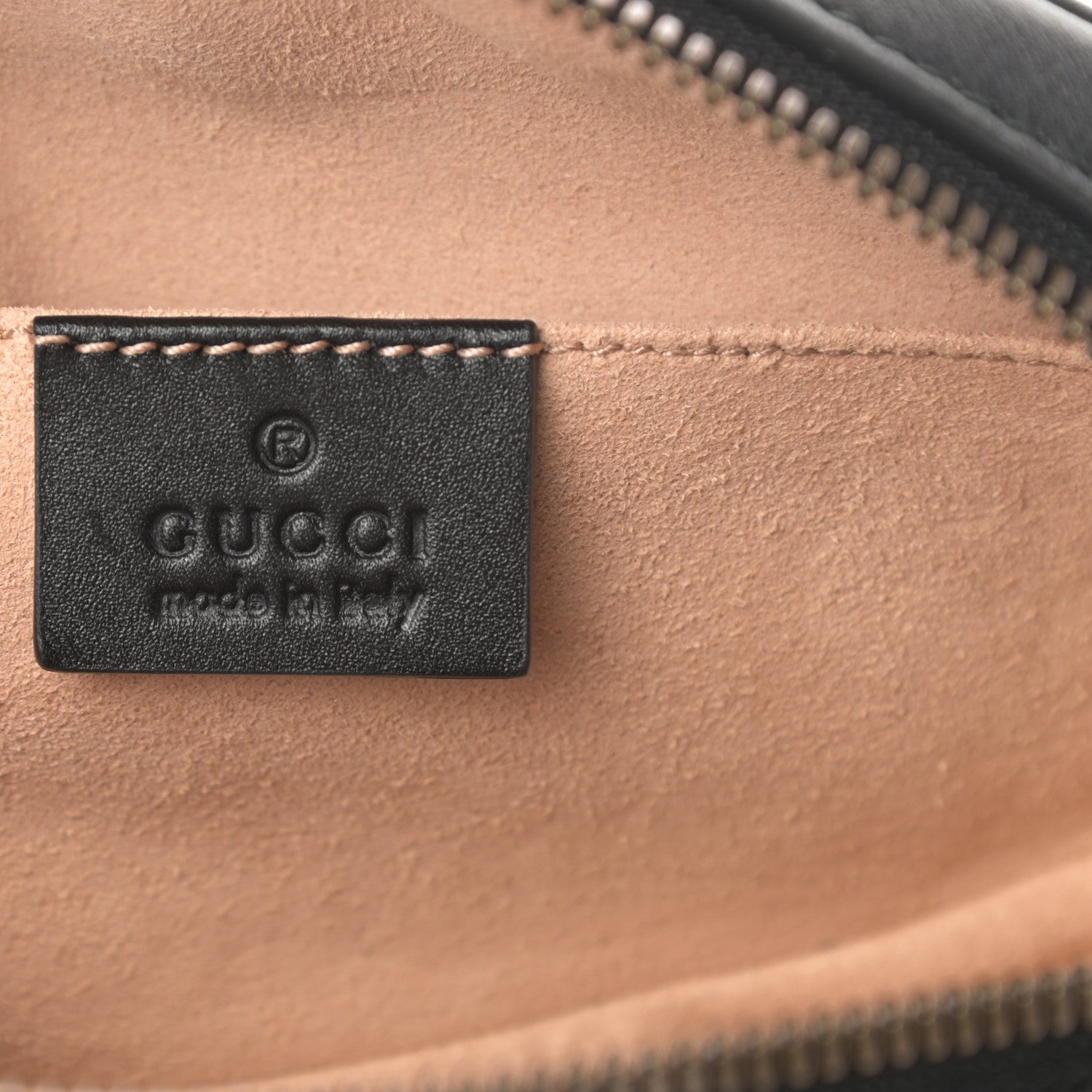 Gucci Calfskin Matelasse GG Marmont Belt Bag 75 30 Black 6 of 12
