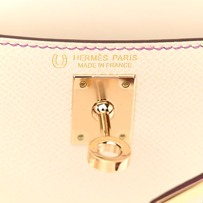 Hermes Epsom Horseshoe Mini Kelly Sellier 20 Craie Anemone 6 of 11