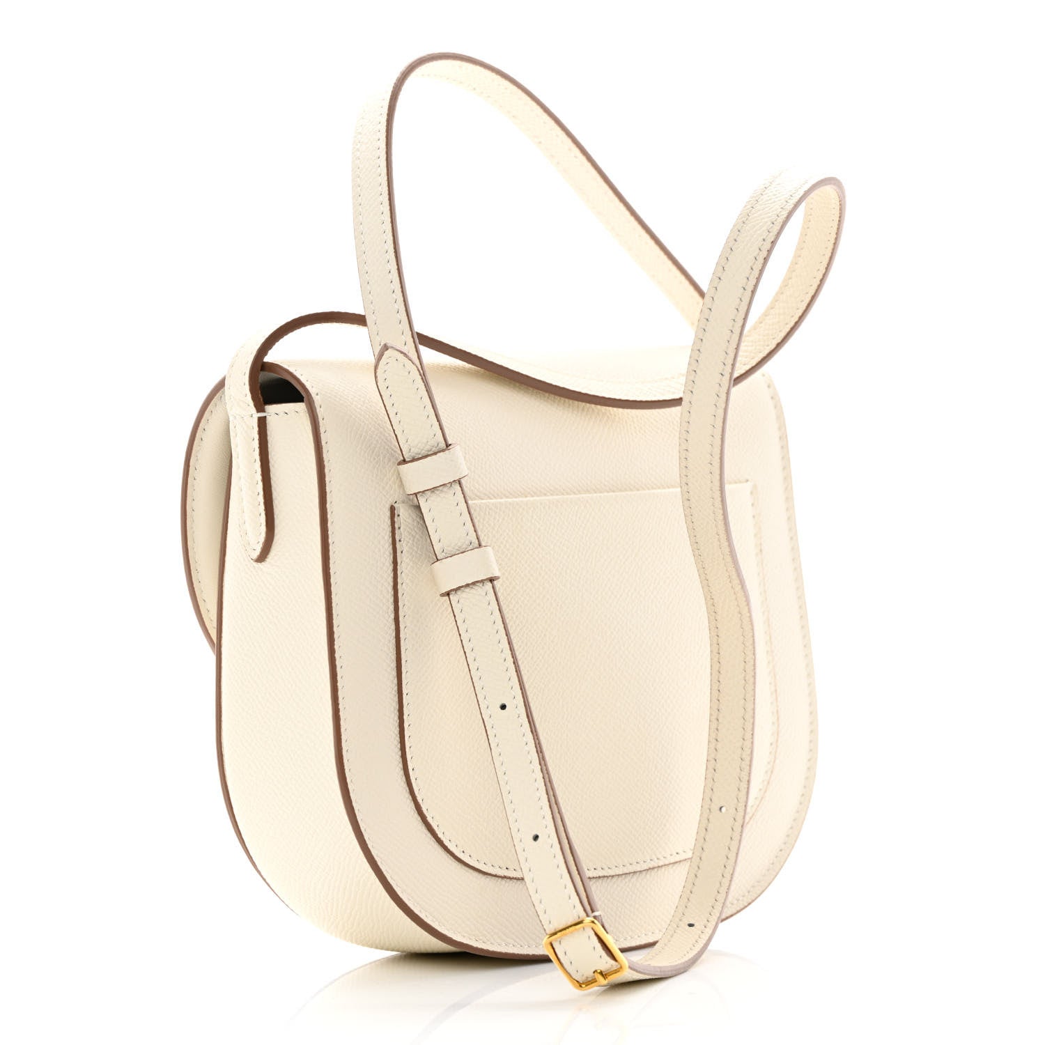 Celine Grained Calfskin Small Trotteur White 3 of 14