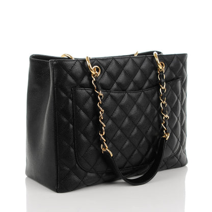 Chanel Caviar Quilted Grand Shopping Tote GST Black 3 of 7