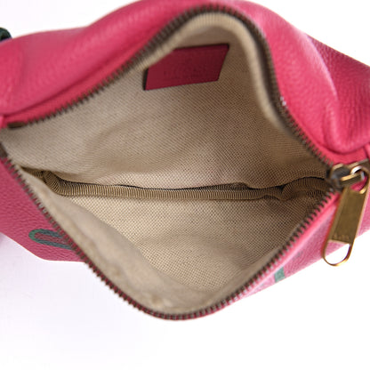 Gucci Grained Calfskin Small Logo Belt Bag Box Pink Green 5 of 11