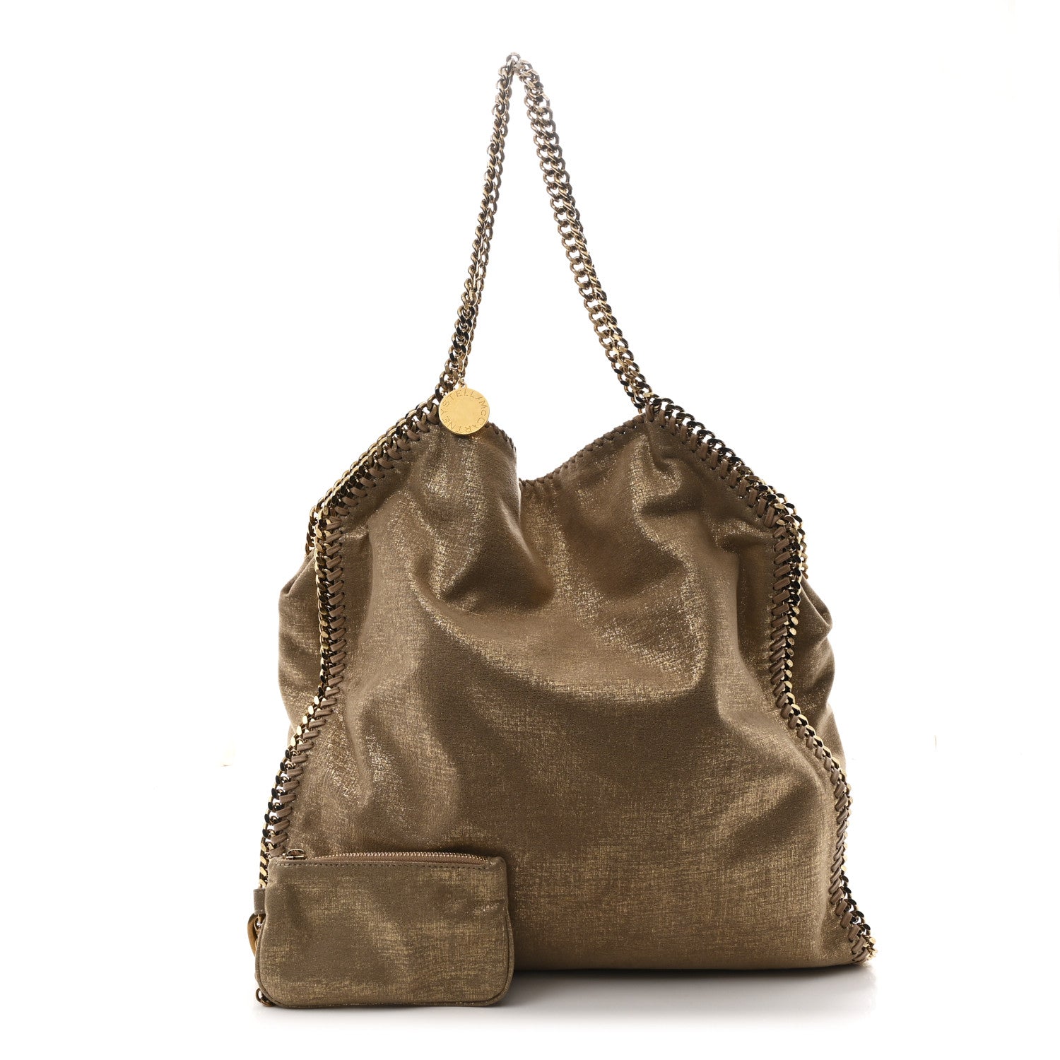 Stella McCartney Shaggy Deer Falabella Big Tote Gold 3 of 13