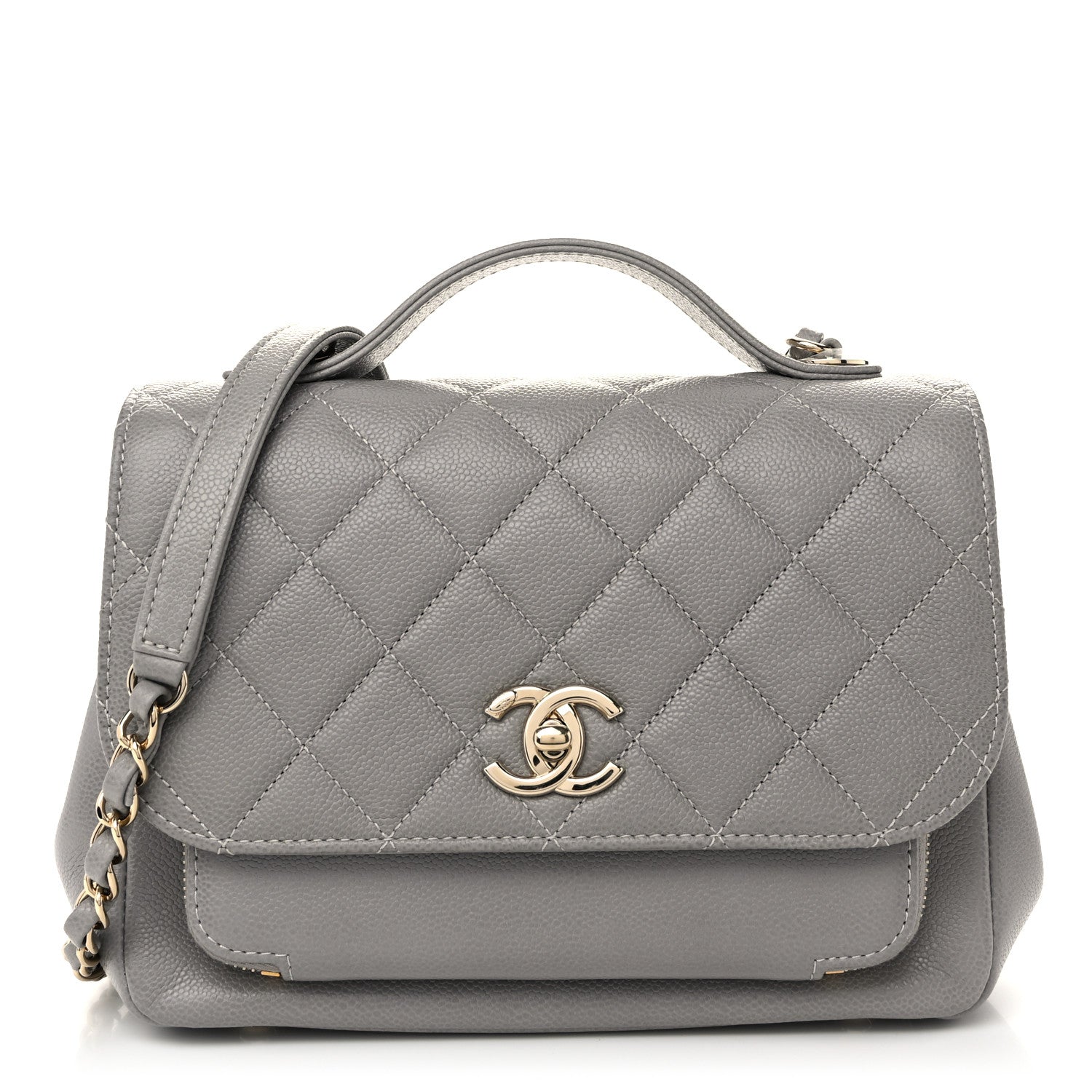 Chanel Caviar Quilted Medium Business Affinity Flap Grey 1 of 10