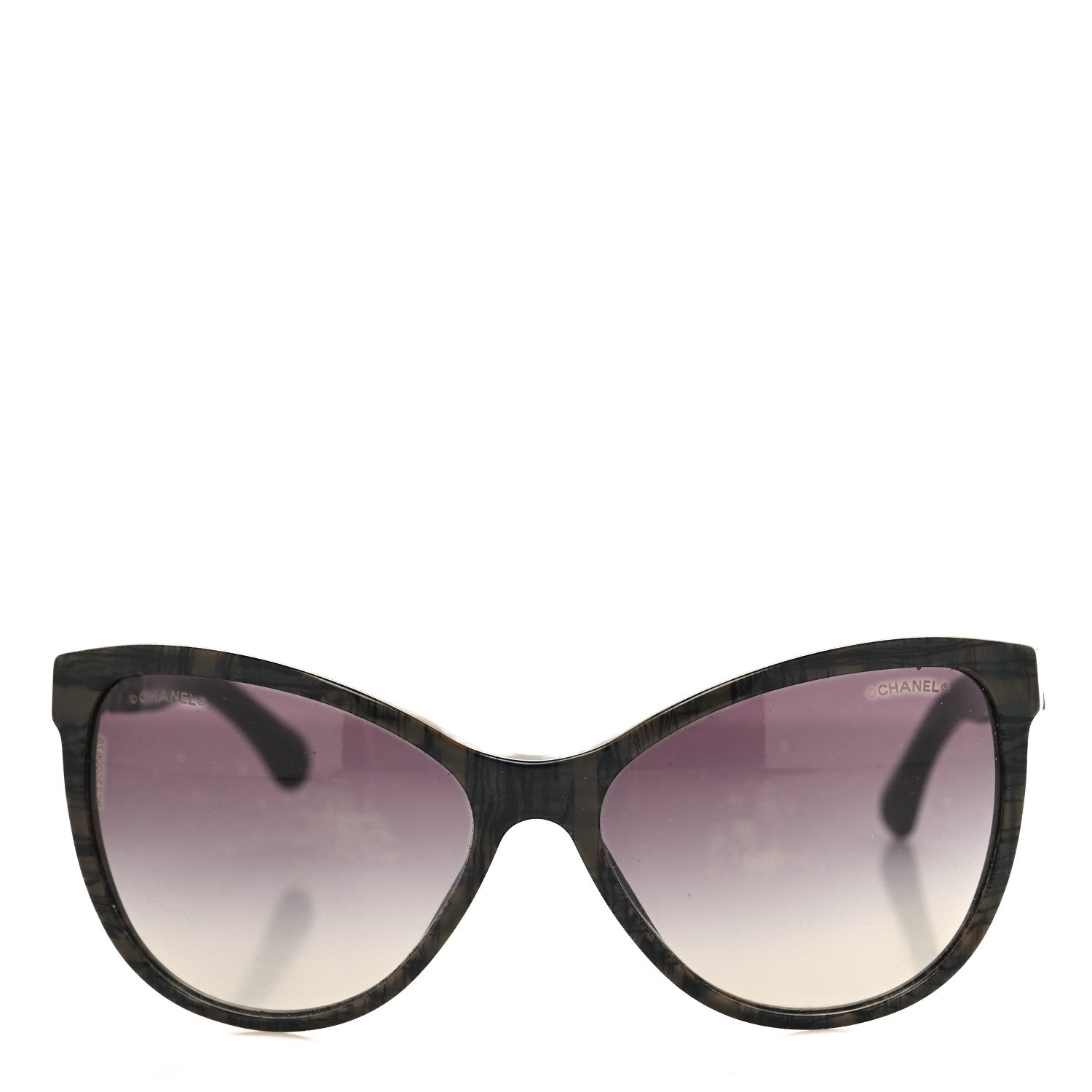 Chanel Acetate Polarized Cat Eye Chain Sunglasses 5326 Black 2 of 6