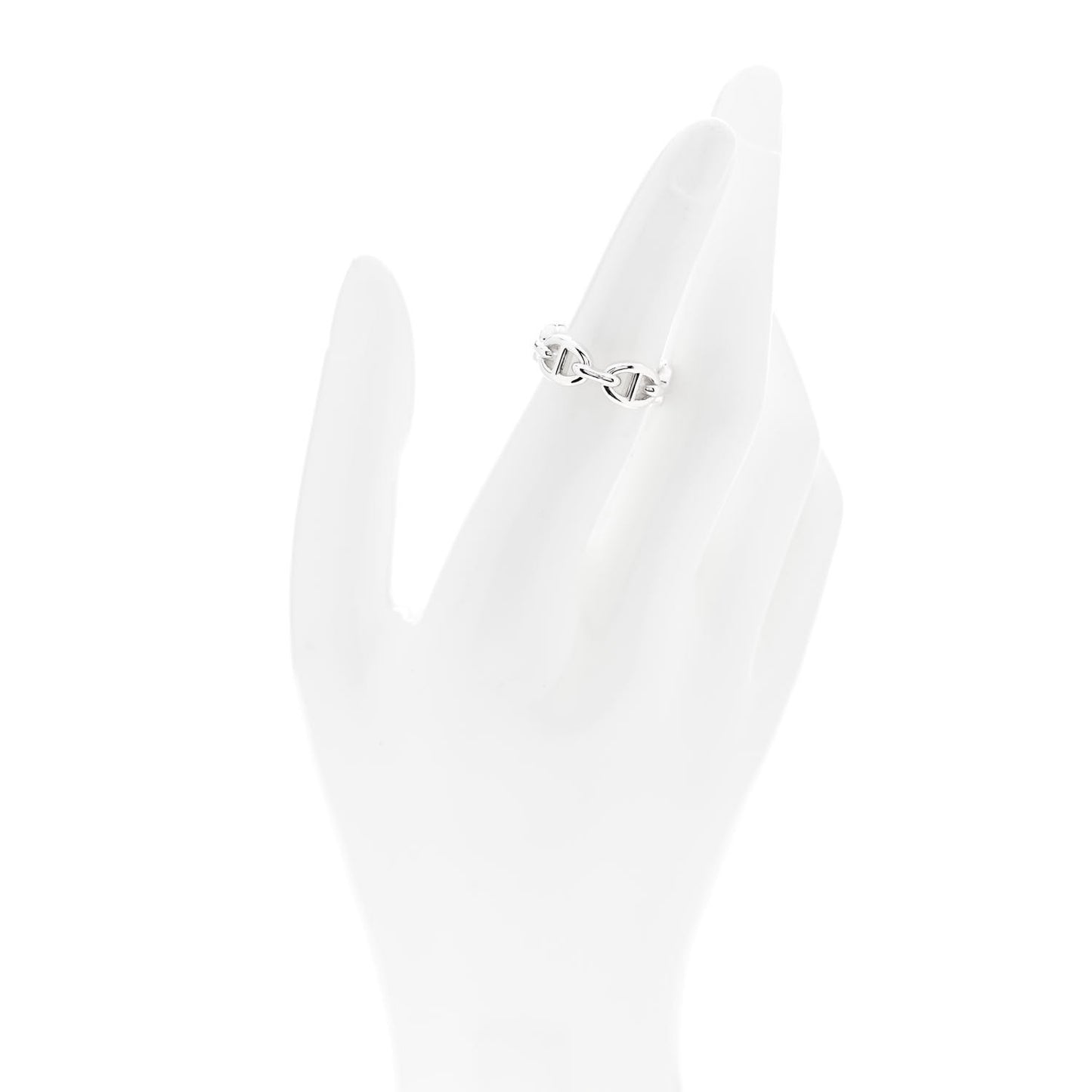 Sterling Silver PM Chaine d'Ancre Enchainee Band Ring 51 5.75