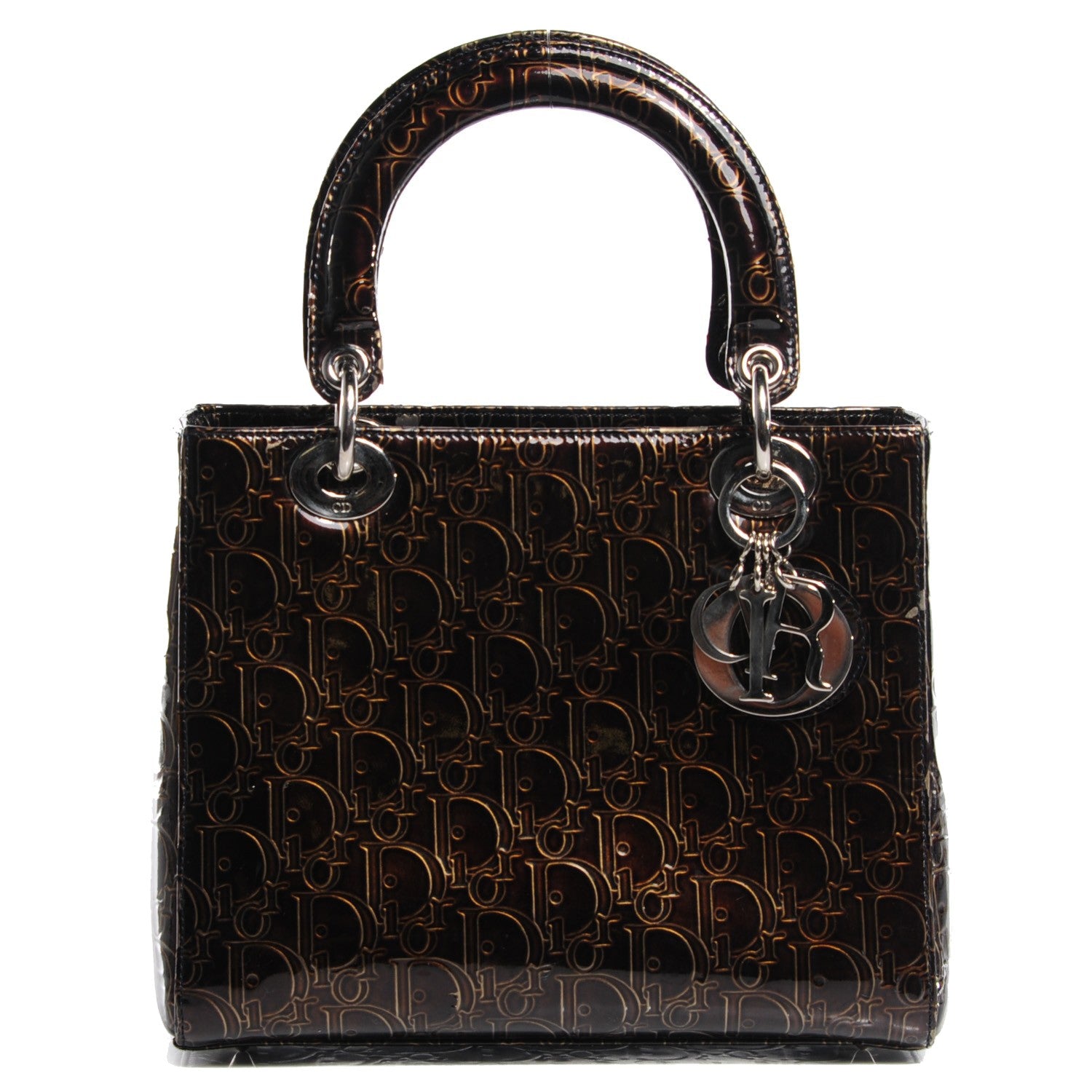 Christian Dior Patent Ultimate Medium Lady Dior Brown 1 of 8