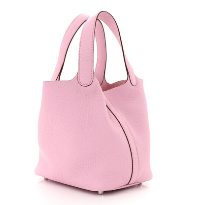 Hermes Taurillon Clemence Picotin Lock 18 PM Mauve Sylvestre 3 of 11