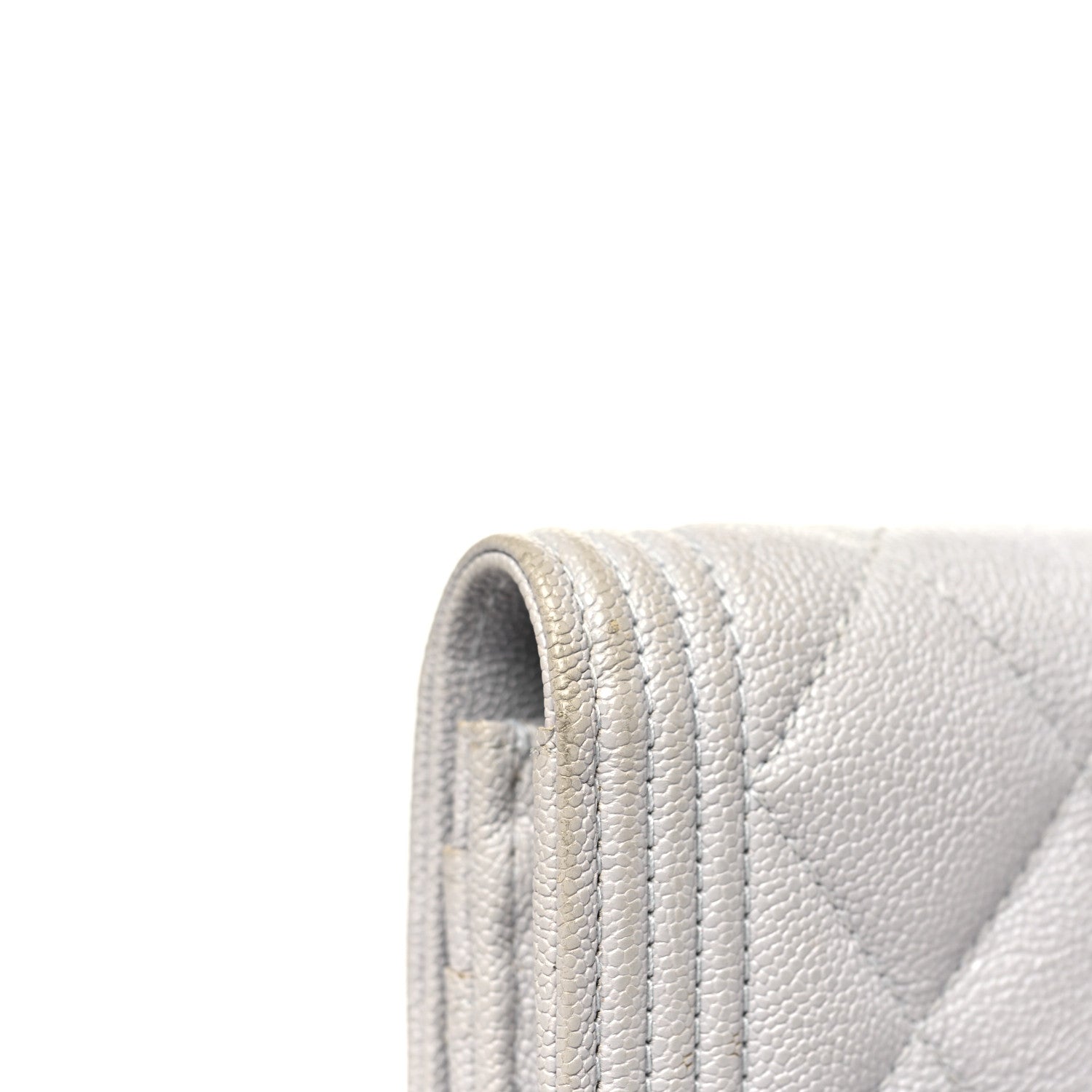 Chanel Caviar Quilted Medium Boy Flap Walle Light Grey 13 of 14