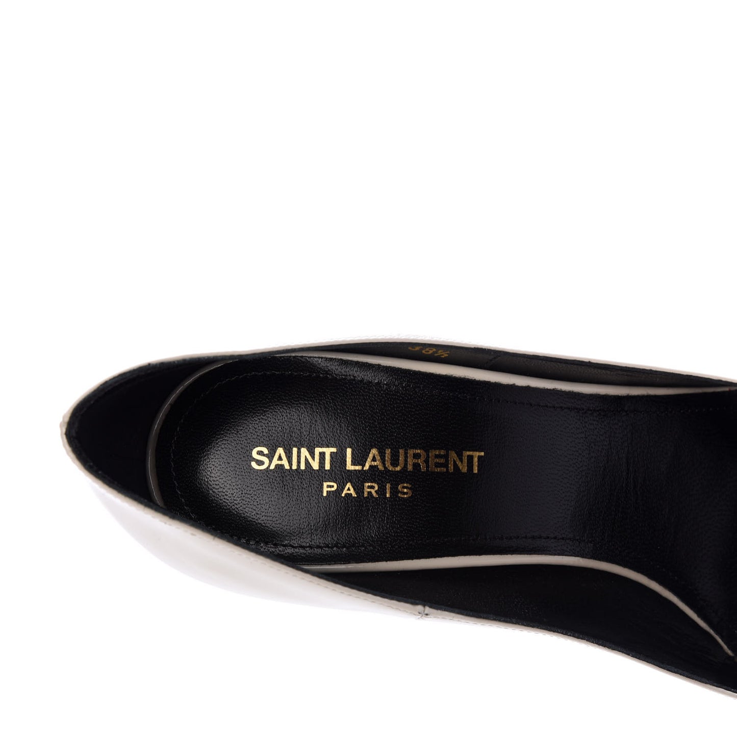 Patent Calfskin Zoe 105 Pump 38.5 White