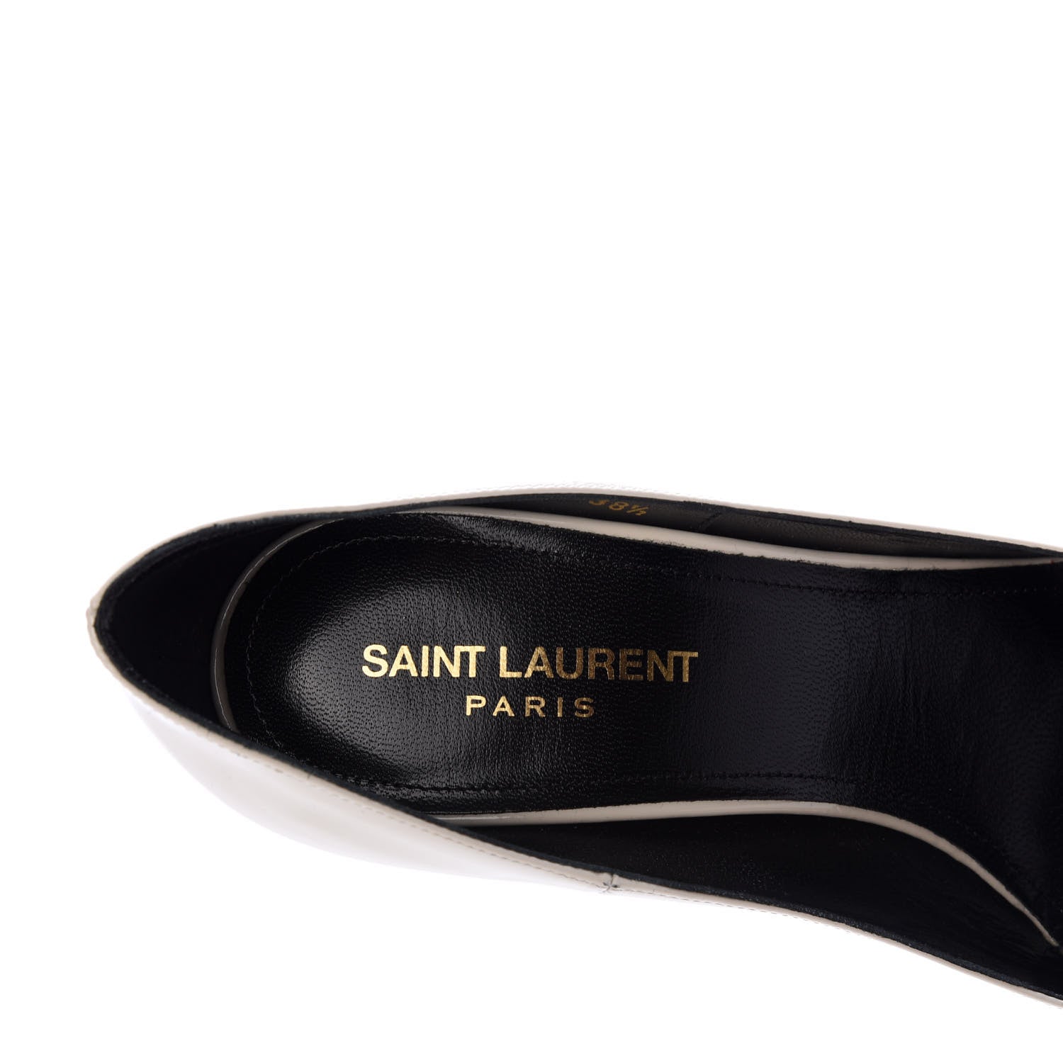 Saint Laurent Patent Calfskin Zoe 105 Pump 38.5 White 7 of 10