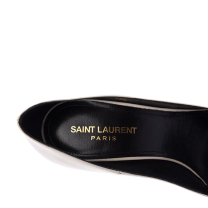 Saint Laurent Patent Calfskin Zoe 105 Pump 38.5 White 7 of 10