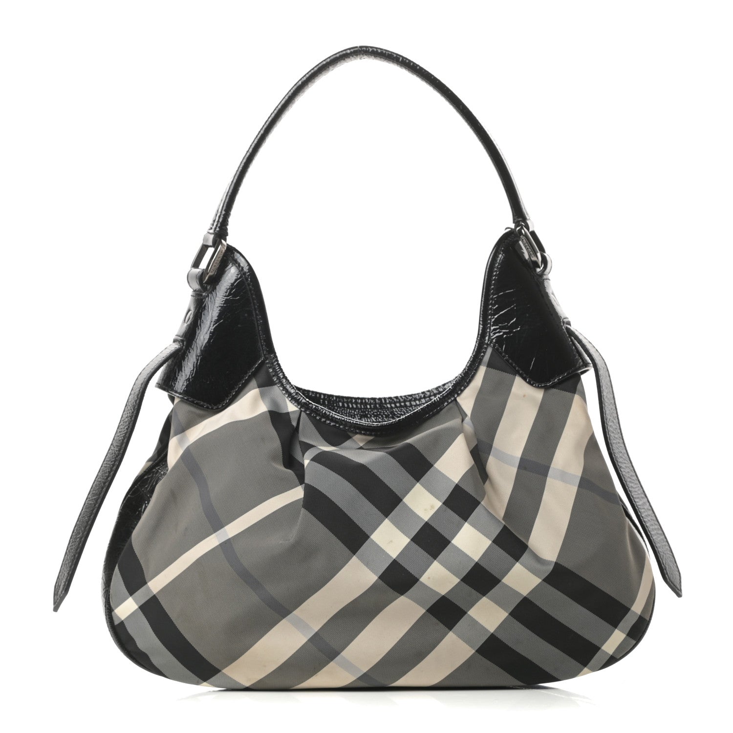 Burberry Beat Check Small Brooklyn Hobo Black 1 of 15