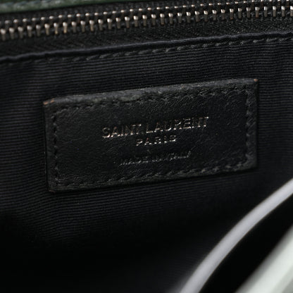 Saint Laurent Crinkled Lambskin Matelasse Monogram Medium Niki Chain Satchel Military Olive 6 of 15