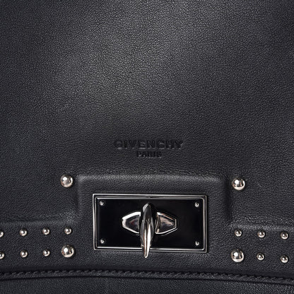 Givenchy Grained Calfskin Studded Small Shark Lock Satchel Black 5 of 7
