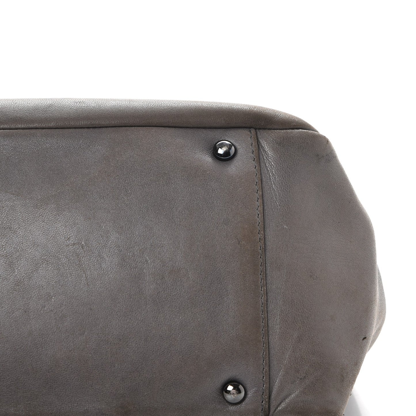 Lambskin Studded Accordion CC Flap Grey