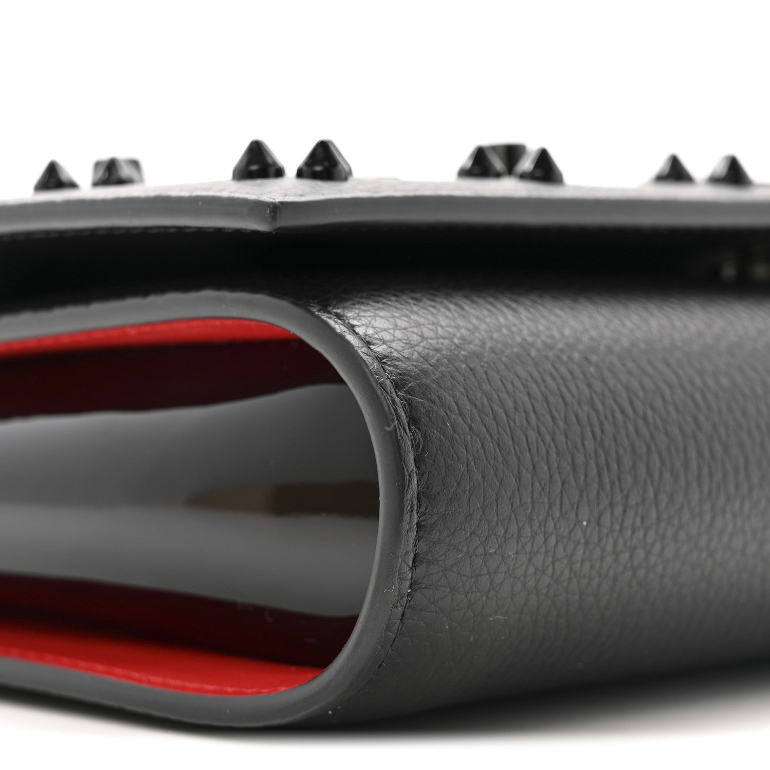 Christian Louboutin Calfskin Spikes Loubinthesky Paloma Clutch Black 9 of 11