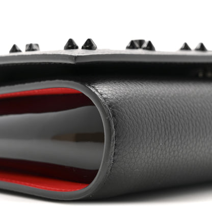 Christian Louboutin Calfskin Spikes Loubinthesky Paloma Clutch Black 9 of 11