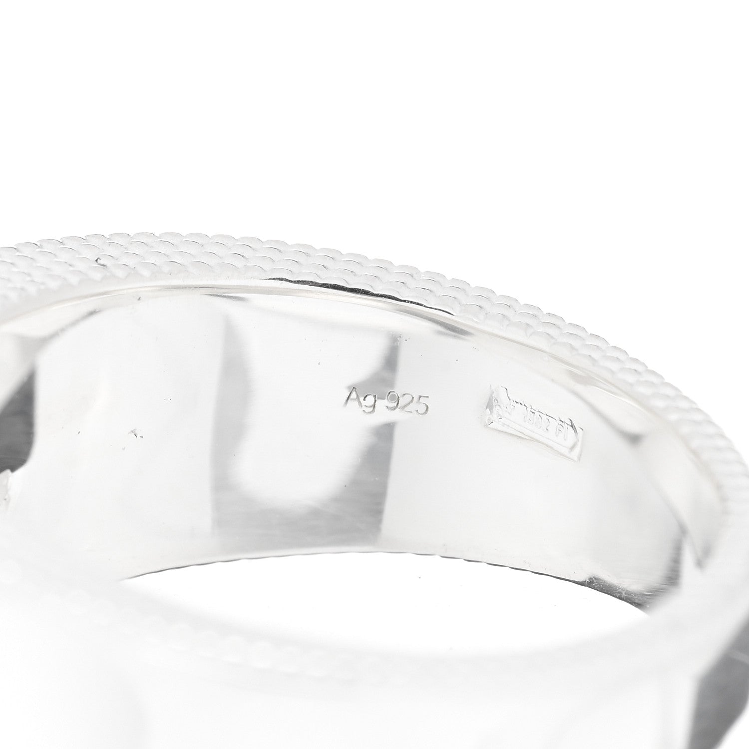 Gucci Sterling Silver Interlocking G Ring 52 6 4 of 4