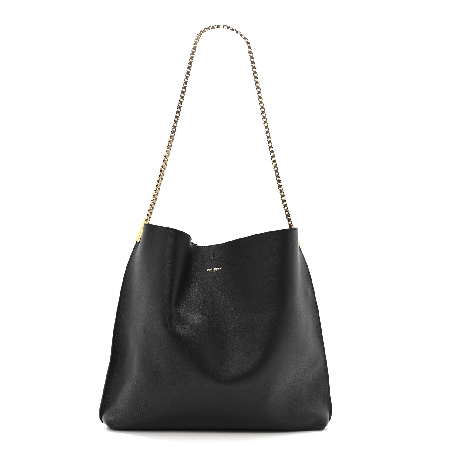 Saint Laurent Calfskin Medium Suzanne Hobo Black 1 of 12
