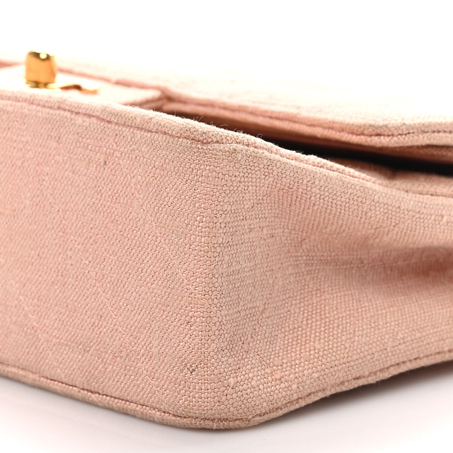 Chanel Canvas Quilted Small Double Flap Light Pink 10 of 11
