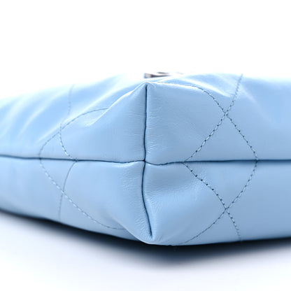 Chanel Shiny Calfskin Quilted Mini Chanel 22 Light Blue 8 of 9