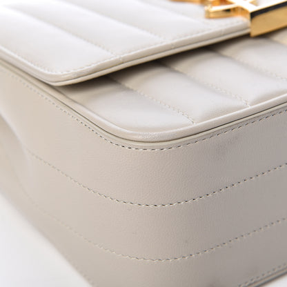 Saint Laurent Lambskin Matelasse Monogram Medium Vicky Chain Bag Crema Soft 10 of 16