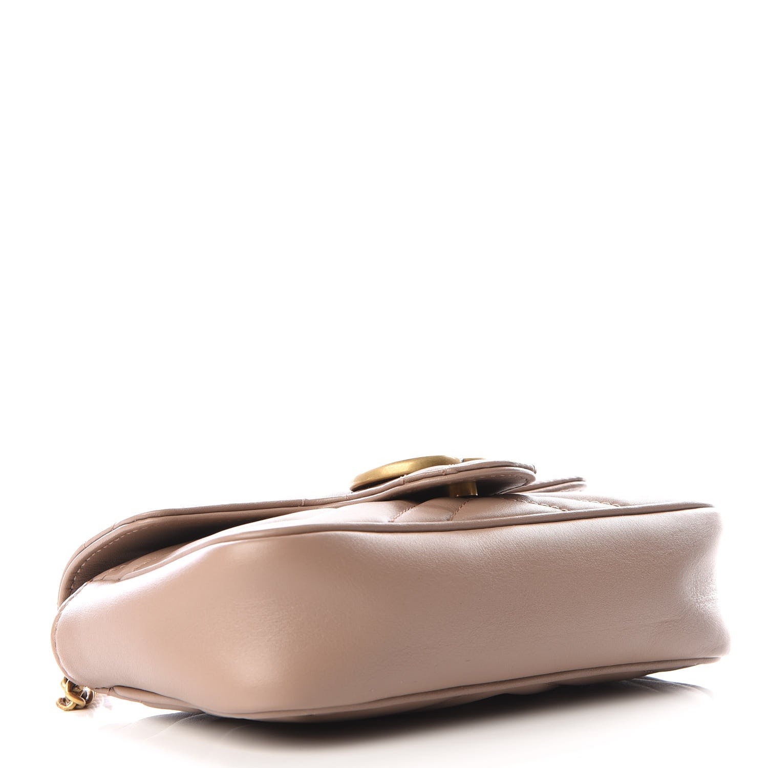 Gucci Calfskin Matelasse Super Mini GG Marmont Shoulder Bag Porcelain Rose 3 of 8