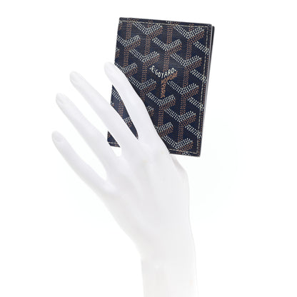 Goyard Goyardine Saint Marc Folding Card Case Navy 2 of 11