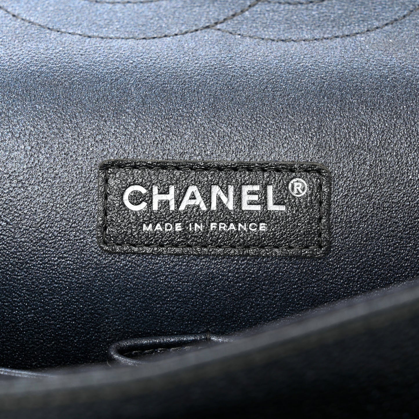 Metallic Caviar Quilted Maxi Double Flap Charcoal