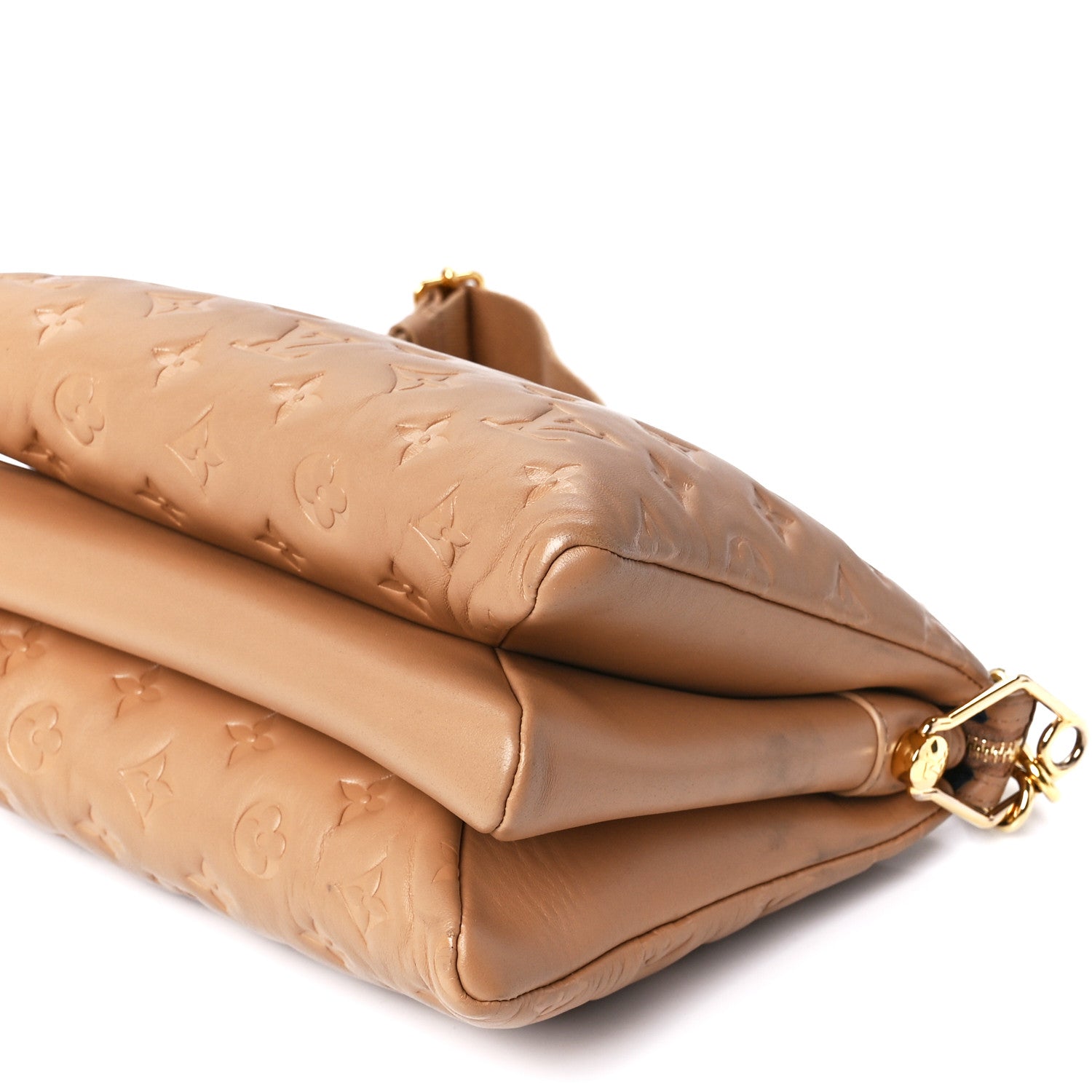 Louis Vuitton Lambskin Embossed Monogram Coussin PM Camel 10 of 11