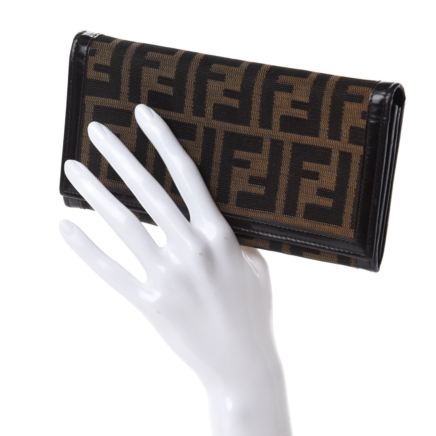Fendi Zucca Continental Wallet Tobacco 2 of 7