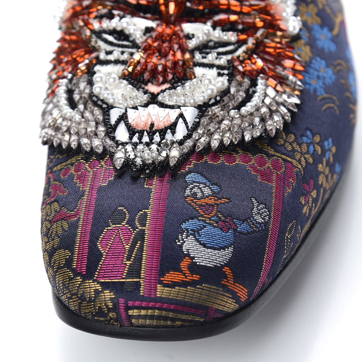 X DISNEY Jacquard Japanese Donald Duck Embellished Mens Slippers 9 Tide Multicolor Bordeaux