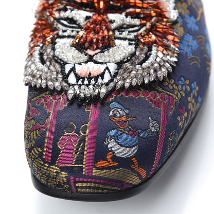 Gucci X DISNEY Jacquard Japanese Donald Duck Embellished Mens Slippers 9 Tide Multicolor Bordeaux 8 of 9