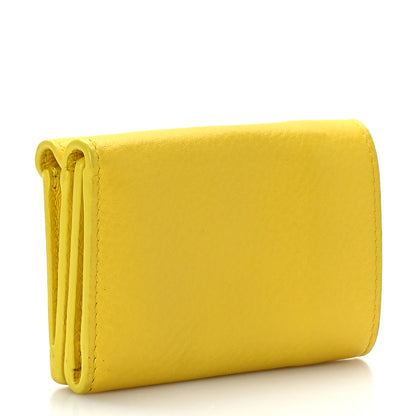 Balenciaga Smooth Calfskin Mini Papier Wallet Jaune Soleil 3 of 8