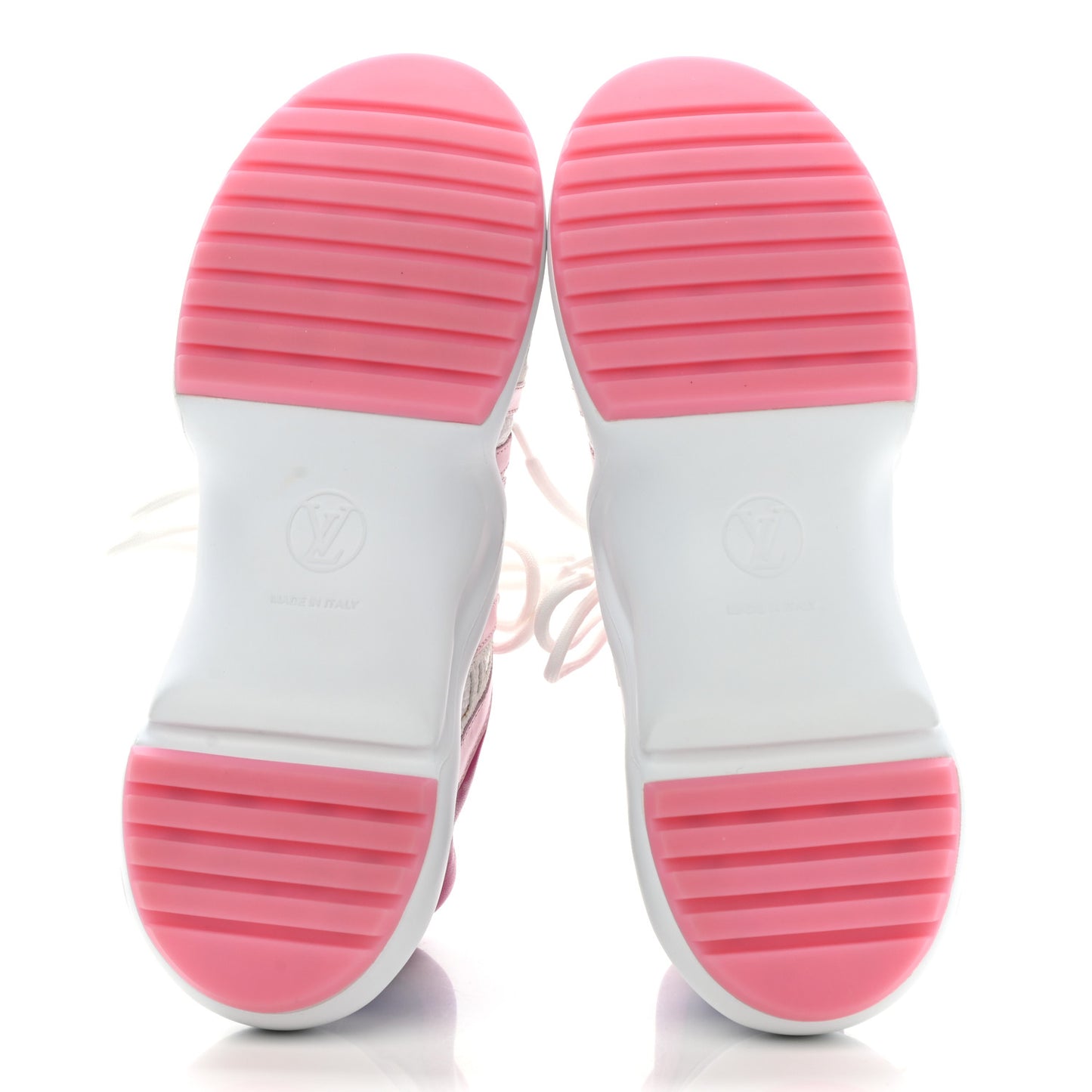 Calfskin Technical Nylon LV Archlight Sneakers 37.5 White Pink Blue