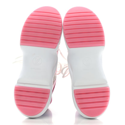 Louis Vuitton Calfskin Technical Nylon LV Archlight Sneakers 37.5 White Pink Blue 5 of 9