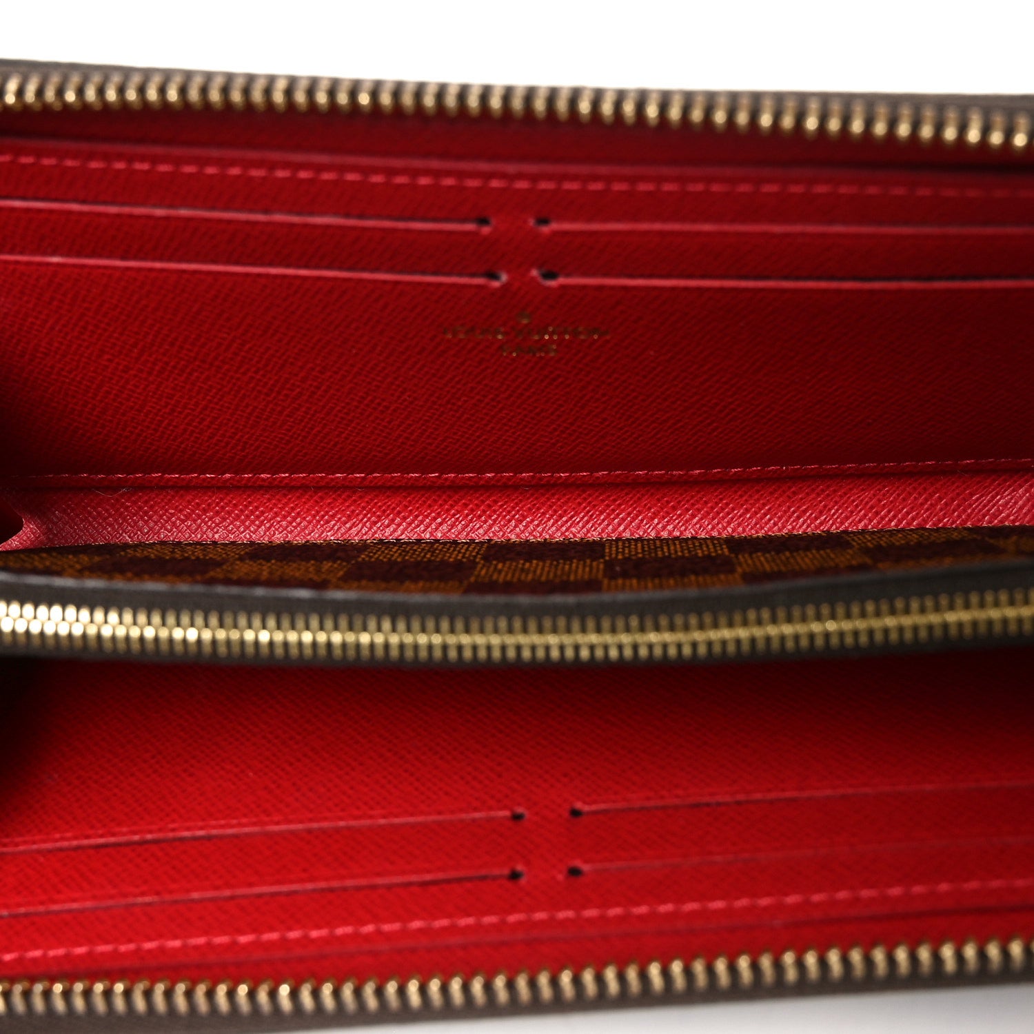 Louis Vuitton Damier Ebene Clemence Wallet Cherry 5 of 6