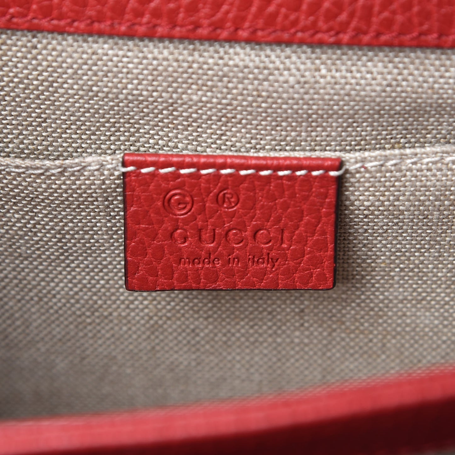 Dollar Calfskin Small Interlocking G Shoulder Bag Red
