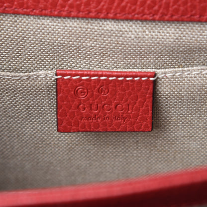 Gucci Dollar Calfskin Small Interlocking G Shoulder Bag Red 6 of 9