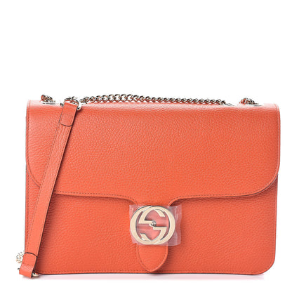 Gucci Dollar Calfskin Interlocking G Shoulder Bag Sun Orange 1 of 9