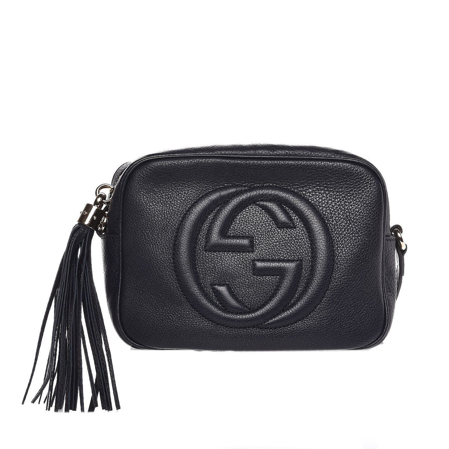 Pebbled Calfskin Small Soho Disco Bag Blue