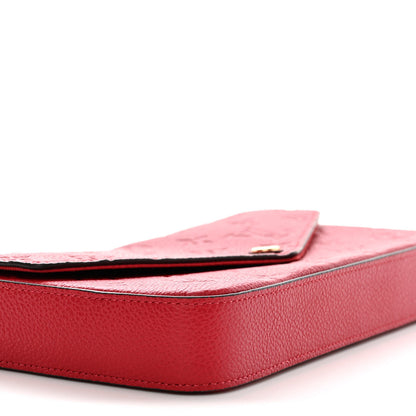 Louis Vuitton Empreinte Pochette Felicie Chain Wallet Scarlet 9 of 13