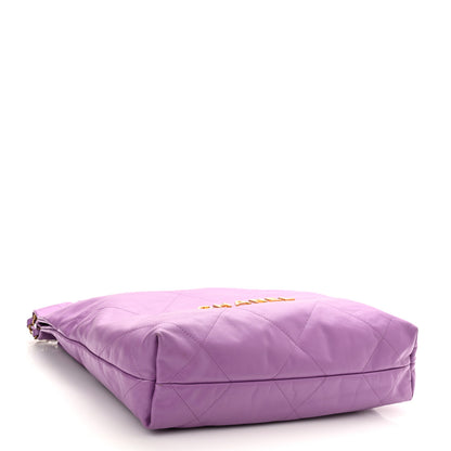 Chanel Shiny Calfskin Quilted Small Chanel 22 Purple 5 of 11