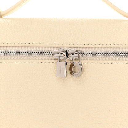 Loro Piana Grained Calfskin L19 Extra Pocket Pouch Whisper White 7 of 10