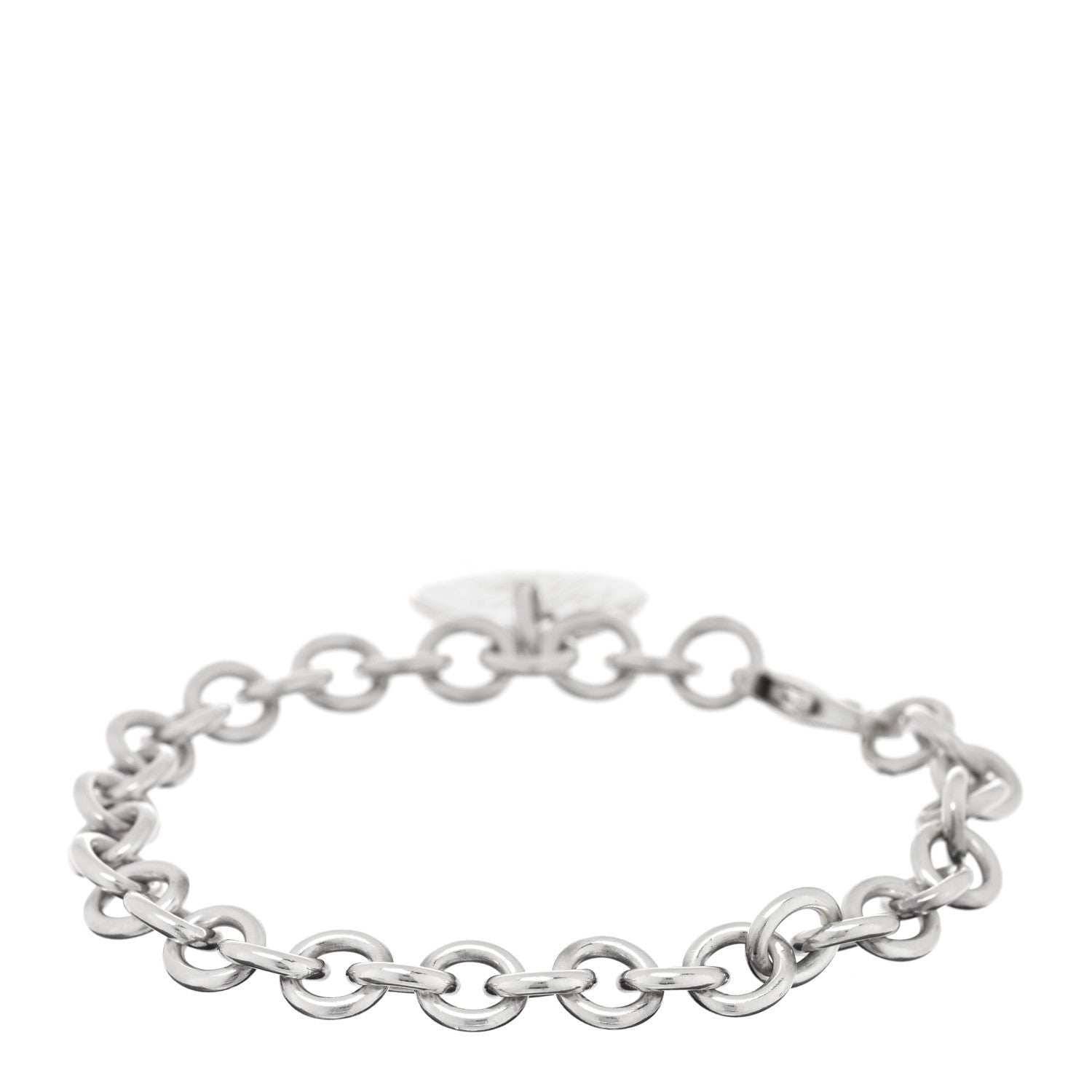 Tiffany Sterling Silver Notes Round Tag Charm Bracelet 2 of 4