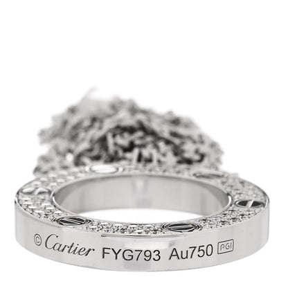 Cartier 18K White Gold Diamond LOVE Paved Necklace 5 of 6