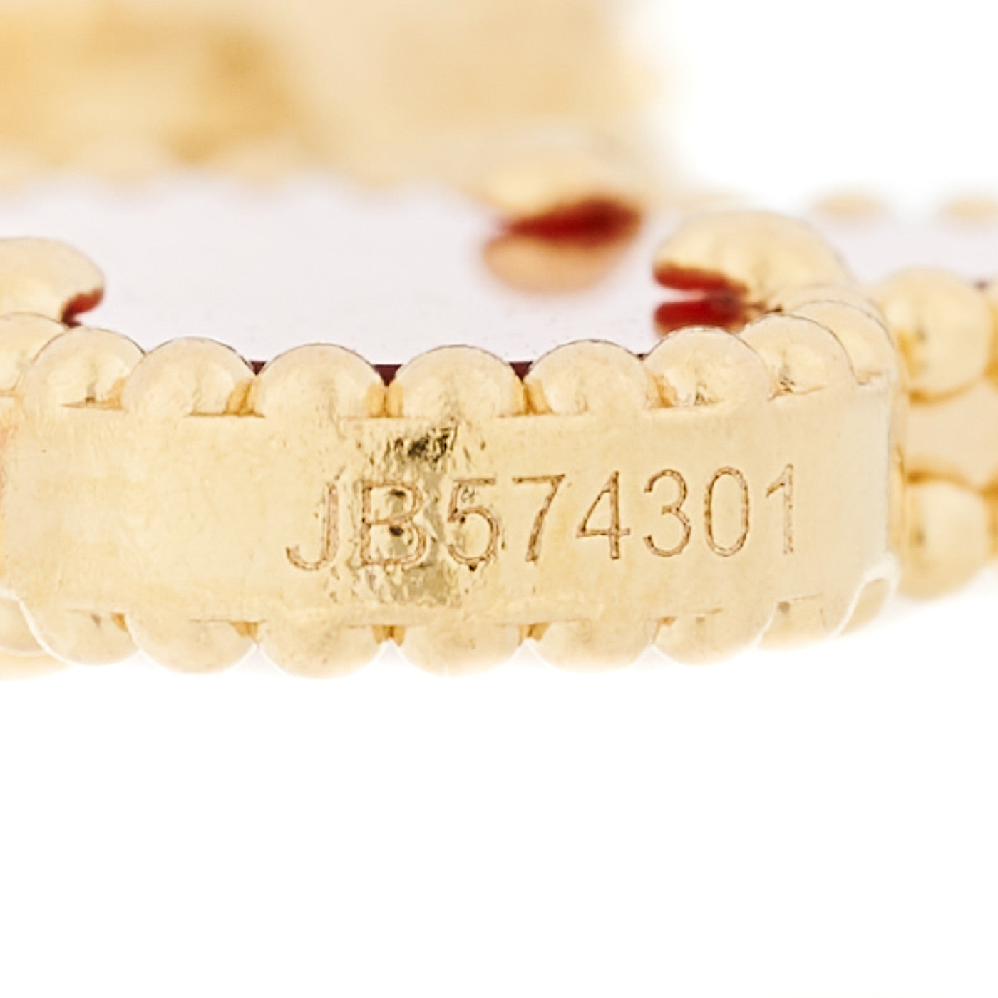 Van Cleef & Arpels 18K Yellow Gold Carnelian 5 Motifs Vintage Alhambra Bracelet 5 of 6