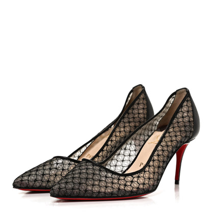Christian Louboutin Nappa Saramor Fishnet 70 Pumps 37 Black 3 of 11