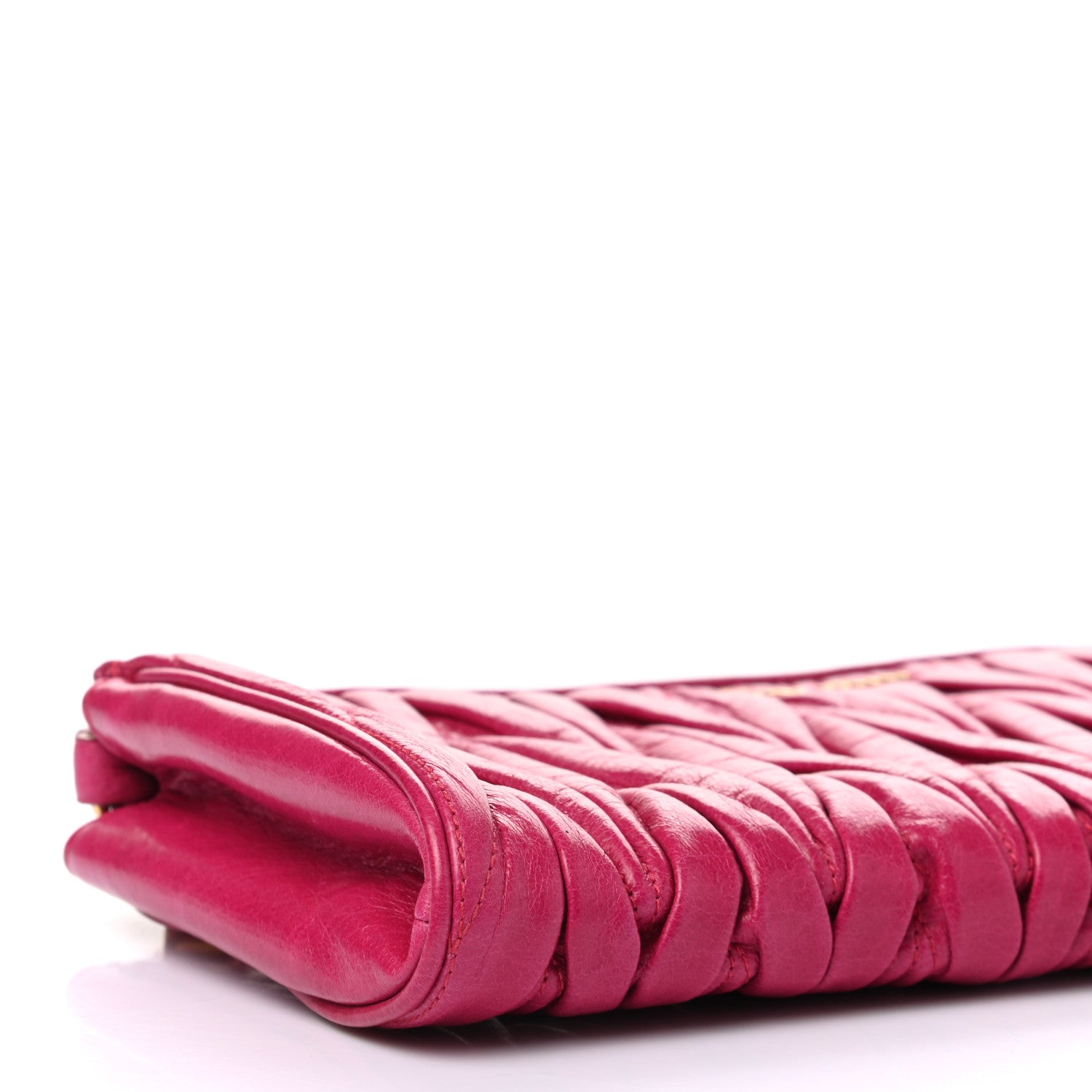 Miu Miu Nappa Matelasse Lux Wristlet Fuxia 7 of 8